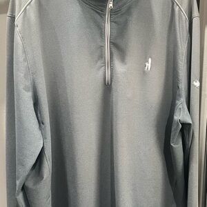 johnnie-O Gray Lammie 1/4 Zip Performance Golf Jacket